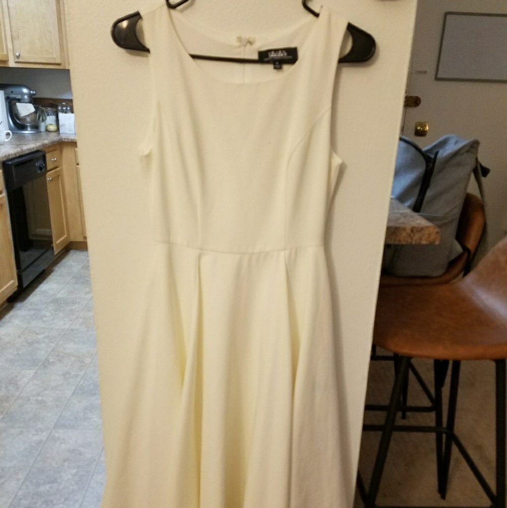 NWOT Lulu's white fit and flare dress